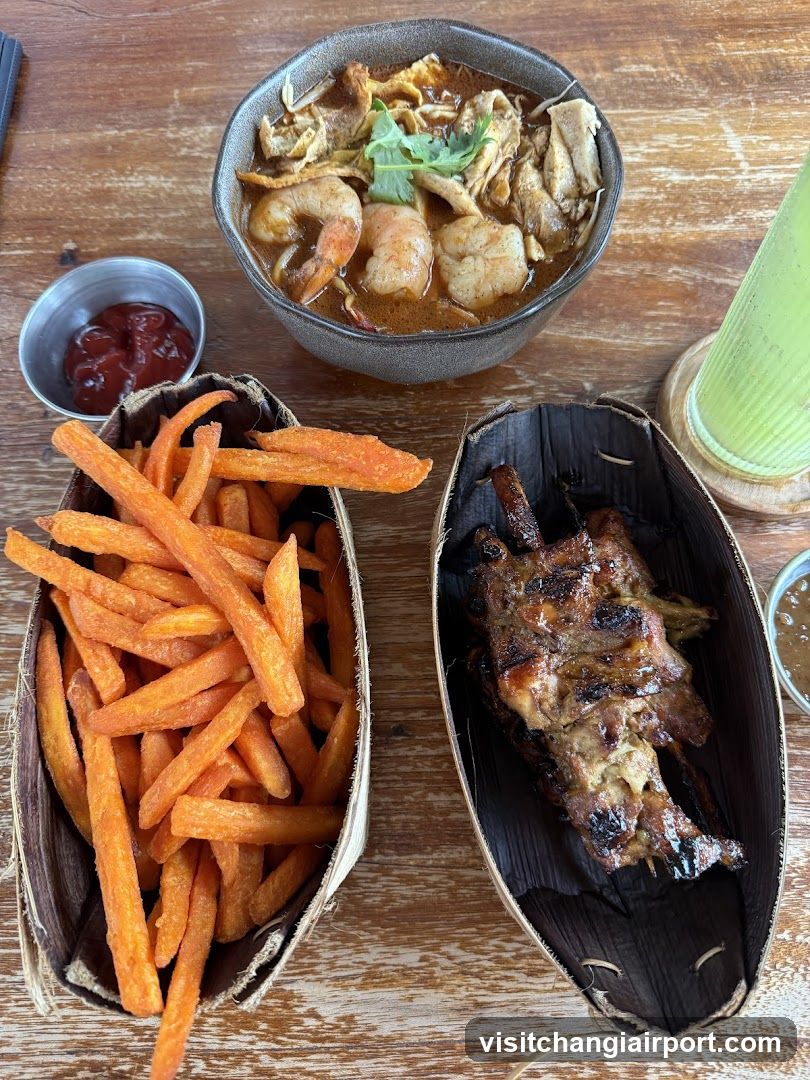 Curry Dish with Fries and Grilled Meat