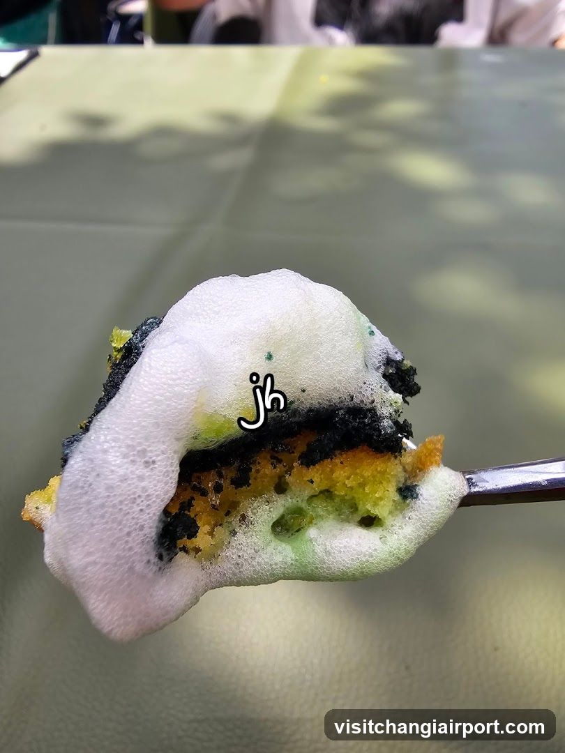 Foamy Dessert on Spoon