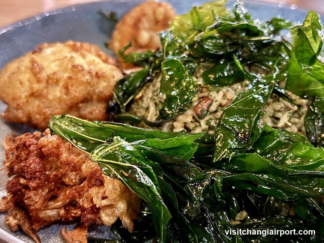 Fried Food with Greens