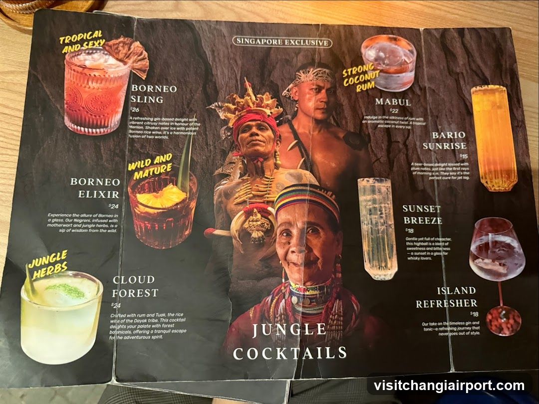 Singapore Exclusive Jungle Cocktails Menu