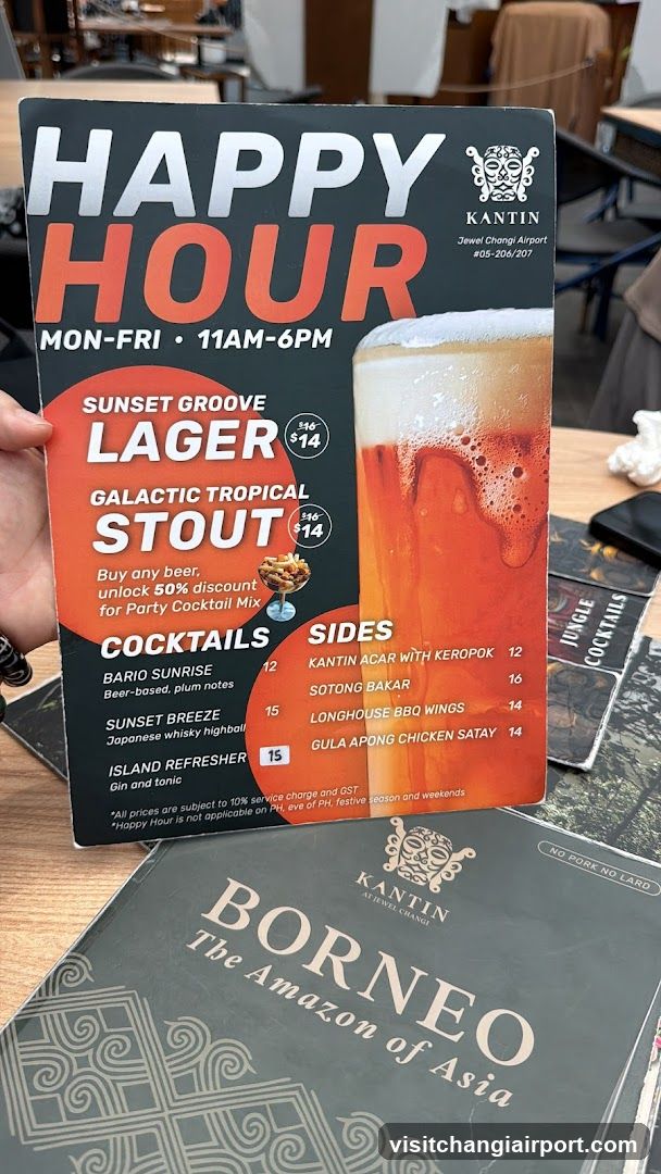 Happy Hour Menu - Kantin Jewel Changi Airport