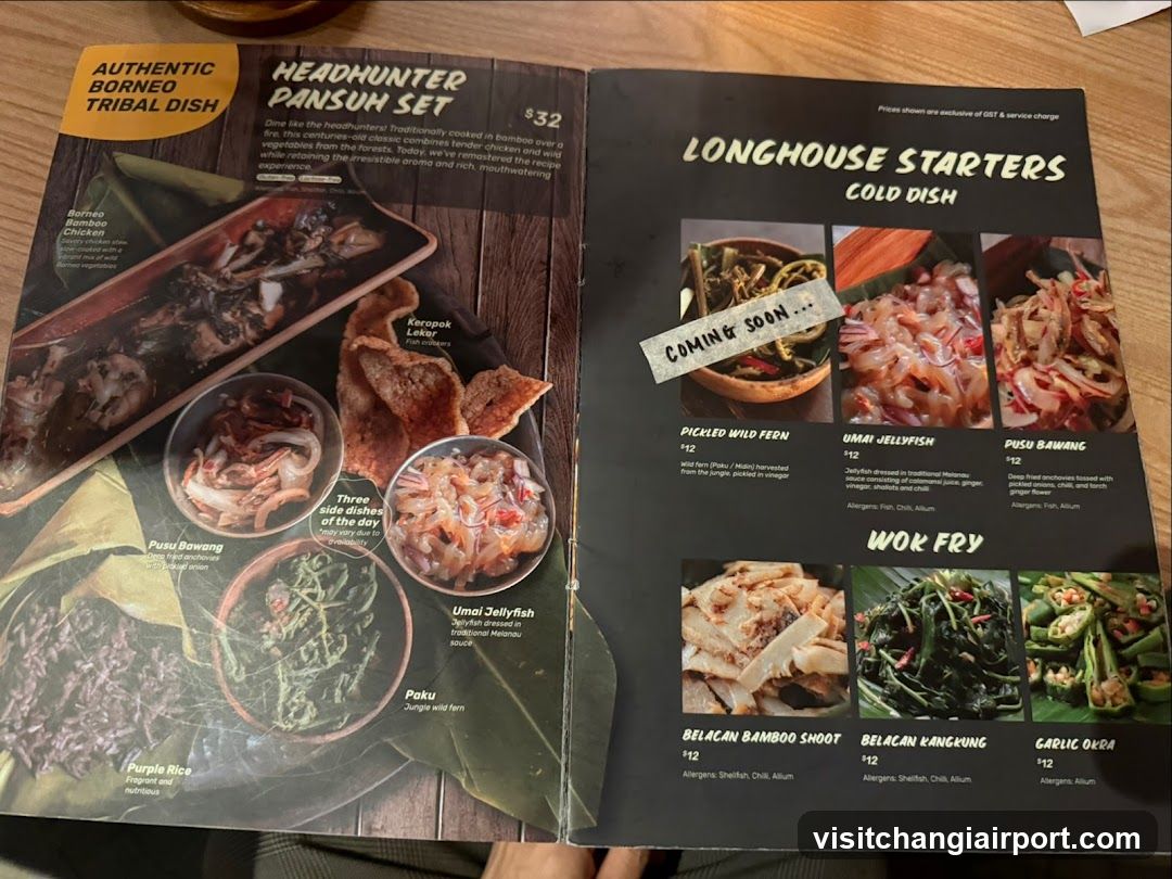Borneo Longhouse Menu