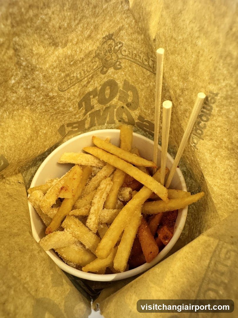 Fries in a paper bag