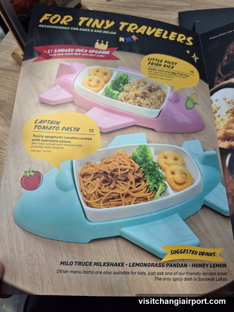 Tiny Travelers Menu