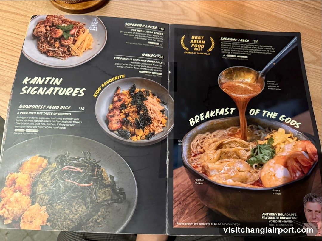 Kantin Signatures & Breakfast of the Gods Menu Spread