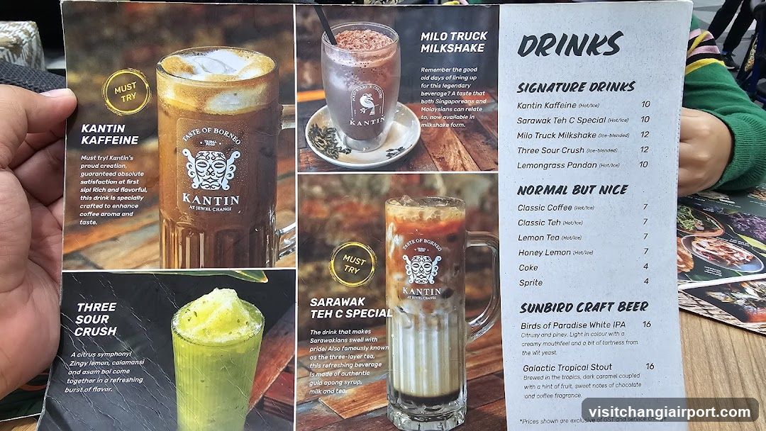 Kantin Drinks Menu