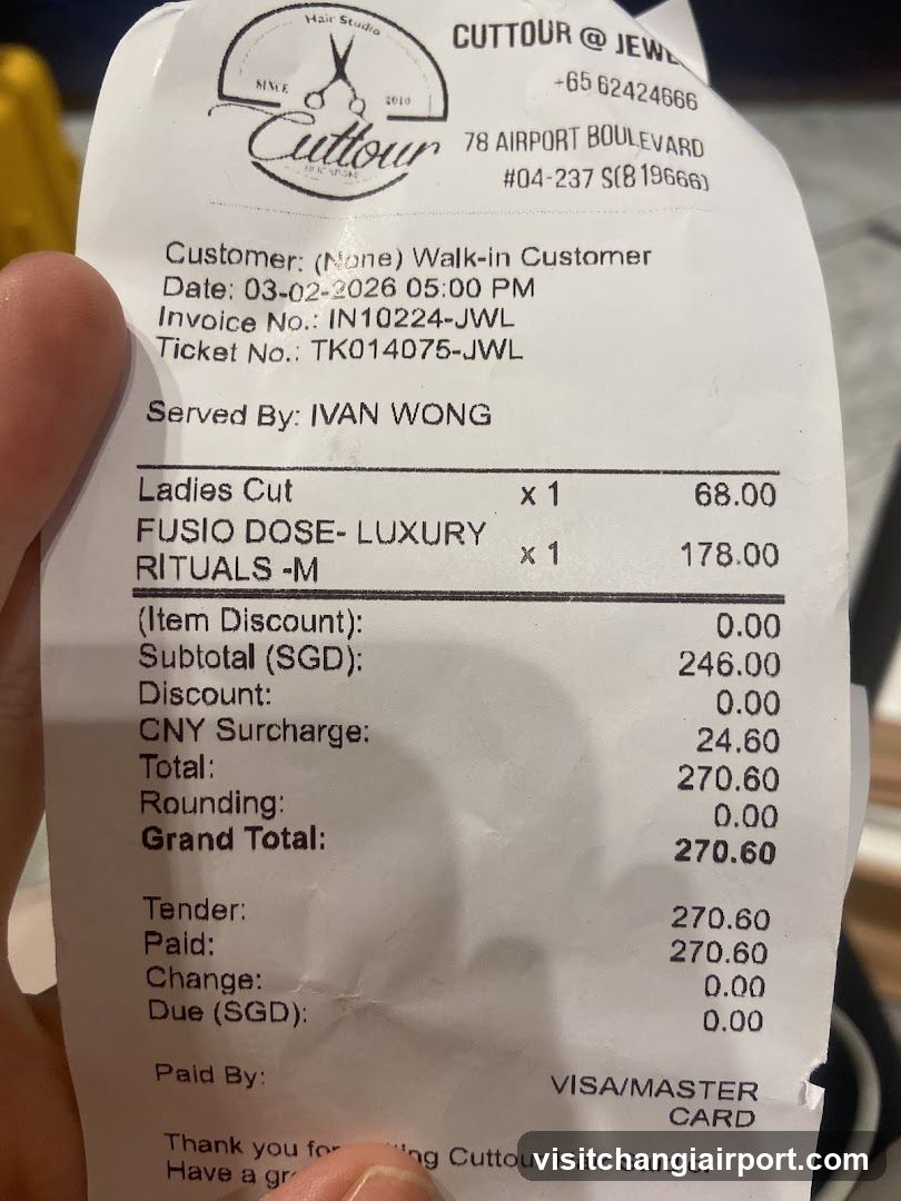 Hair Salon Receipt