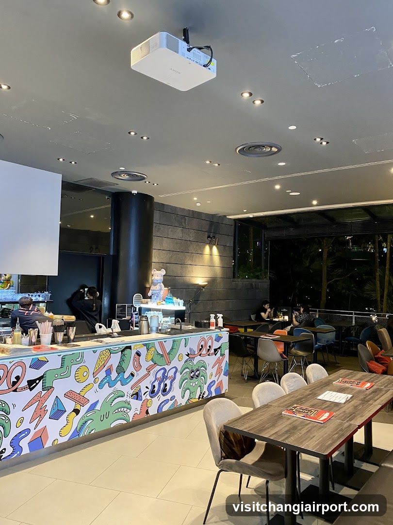 Interior of a modern cafe or restaurant