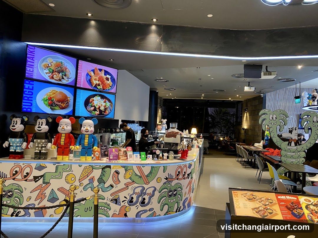 Burger King Interior with Decorative Counter