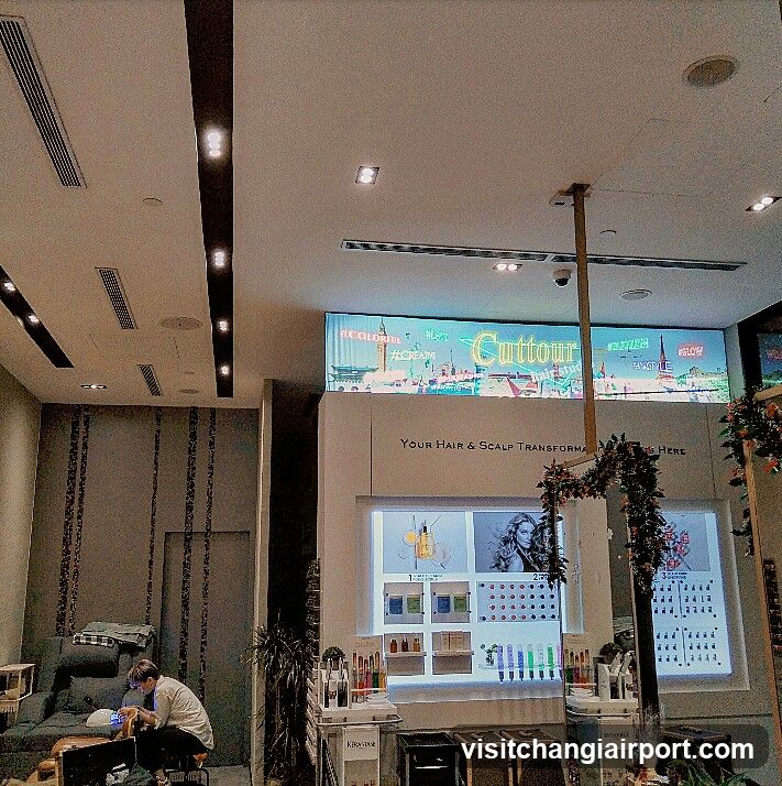 Hair Salon Interior with Staff and Display