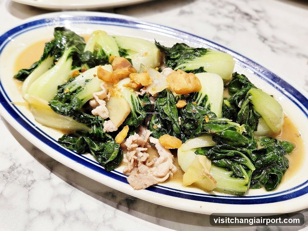 Stir-fried Bok Choy with Pork and Crispy Tofu