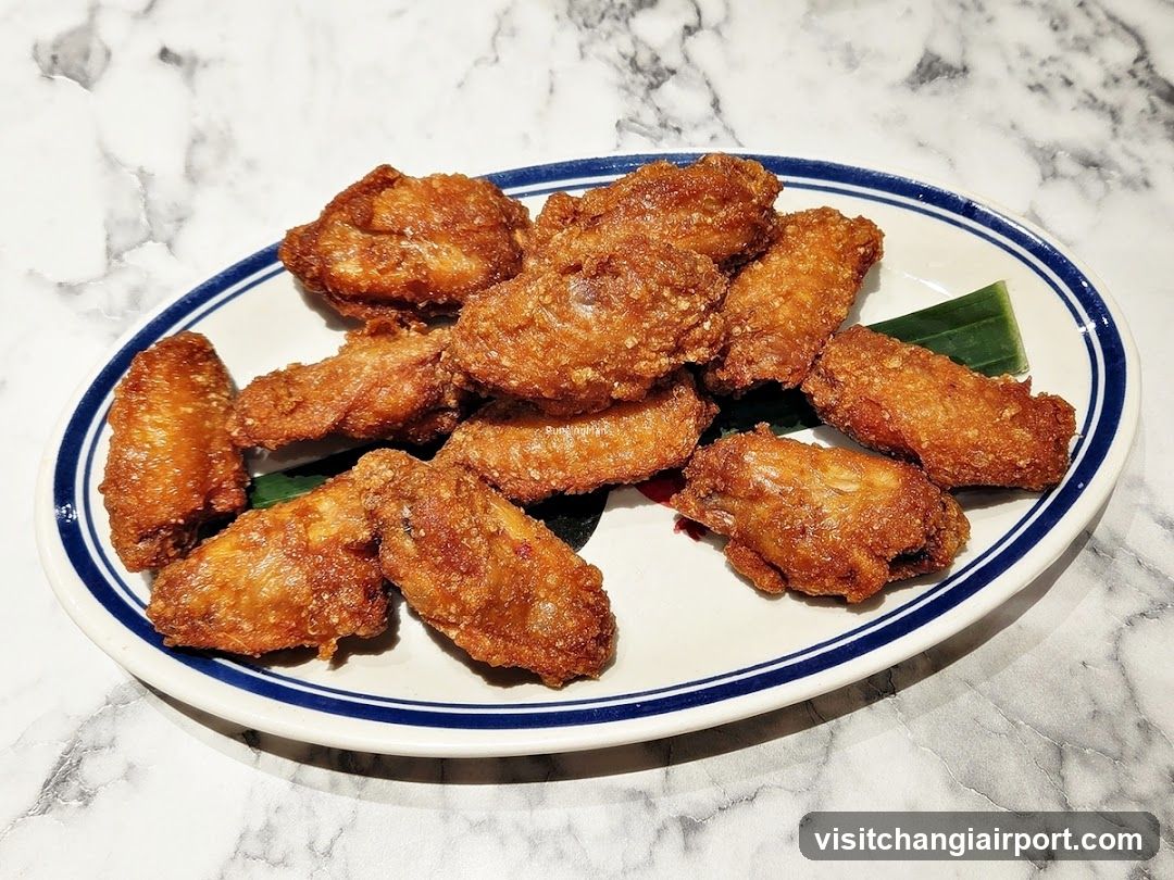 Fried Chicken Wings on a Plate
