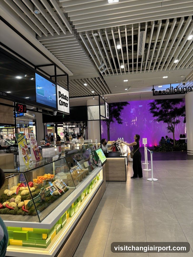 Food Court Interior with Potato Corner Display