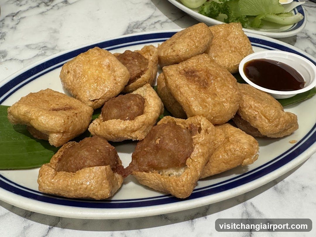 Fried Tofu with Meatball Filling