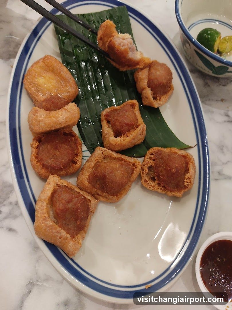 Fried Meatballs on Banana Leaf