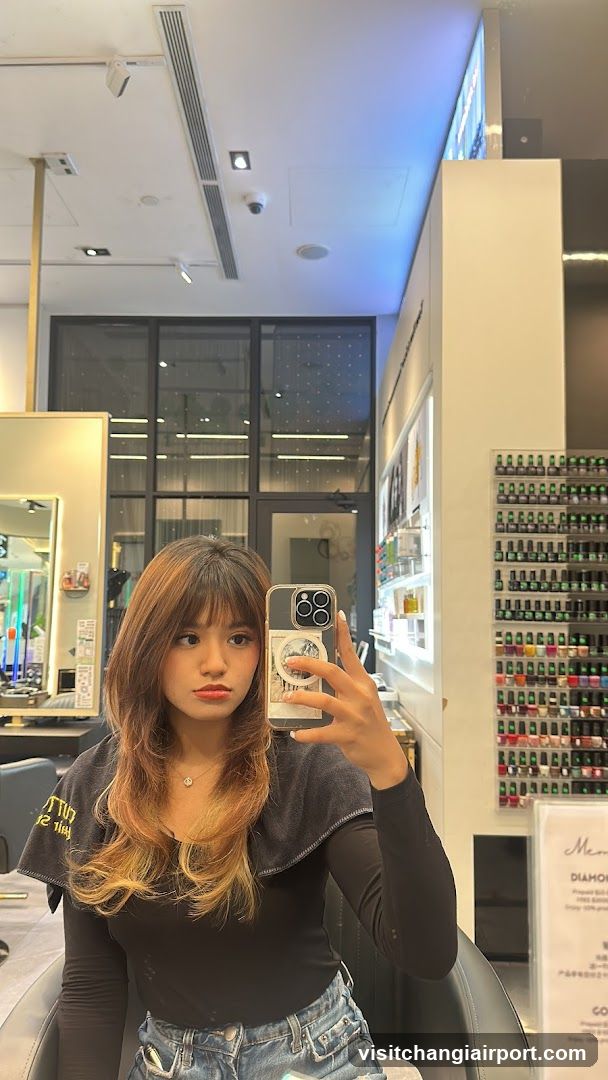 Salon Interior Mirror Selfie
