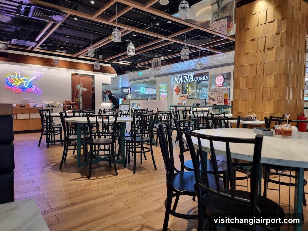 Restaurant Interior with Nana Curry Signage