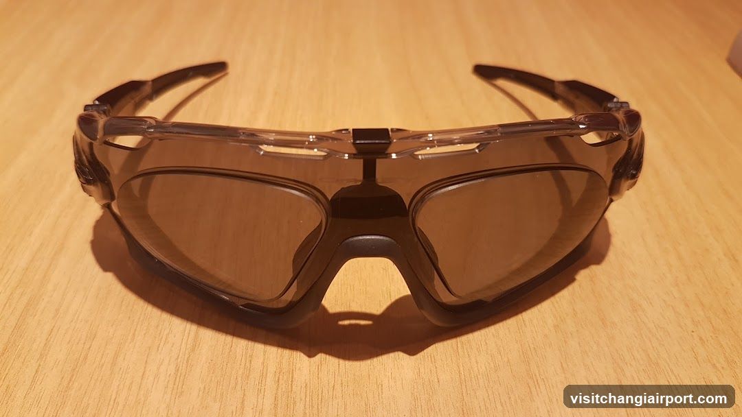 Safety Glasses on Wooden Surface