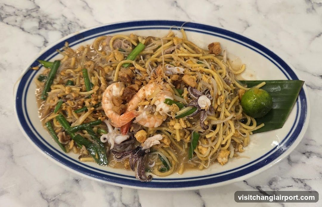 Seafood Noodles with Shrimp and Squid