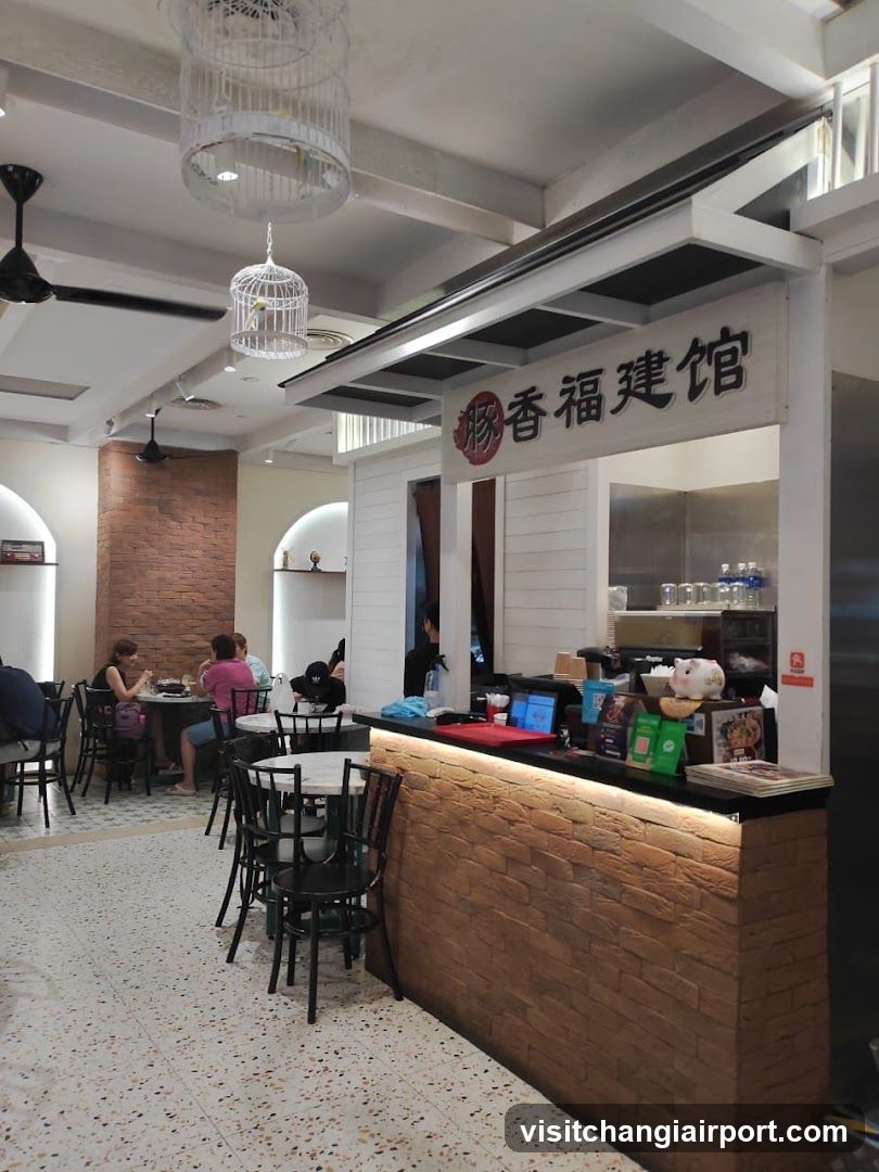 Restaurant Interior with Counter and Seating Area