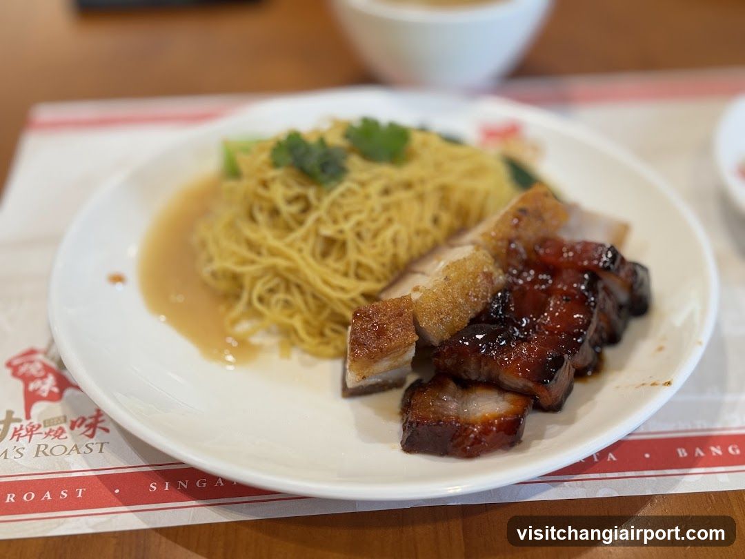 Roast Pork and Noodles Plate