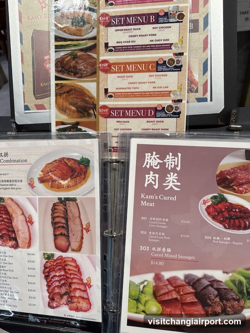 Kam's Restaurant Menu Display