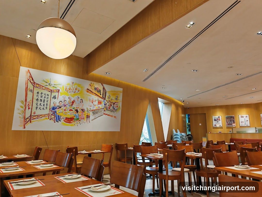 Restaurant Interior with Wall Art