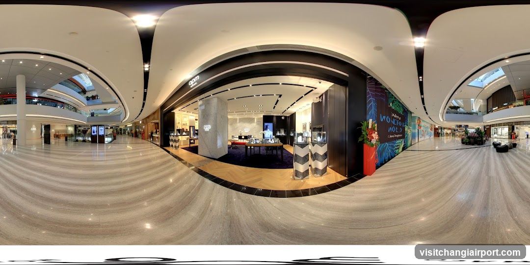 Shopping Mall Interior with Storefronts