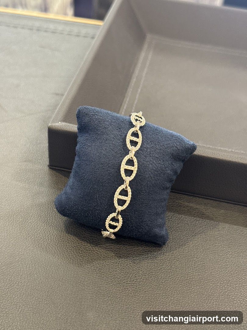 Gold Chain Bracelet Display