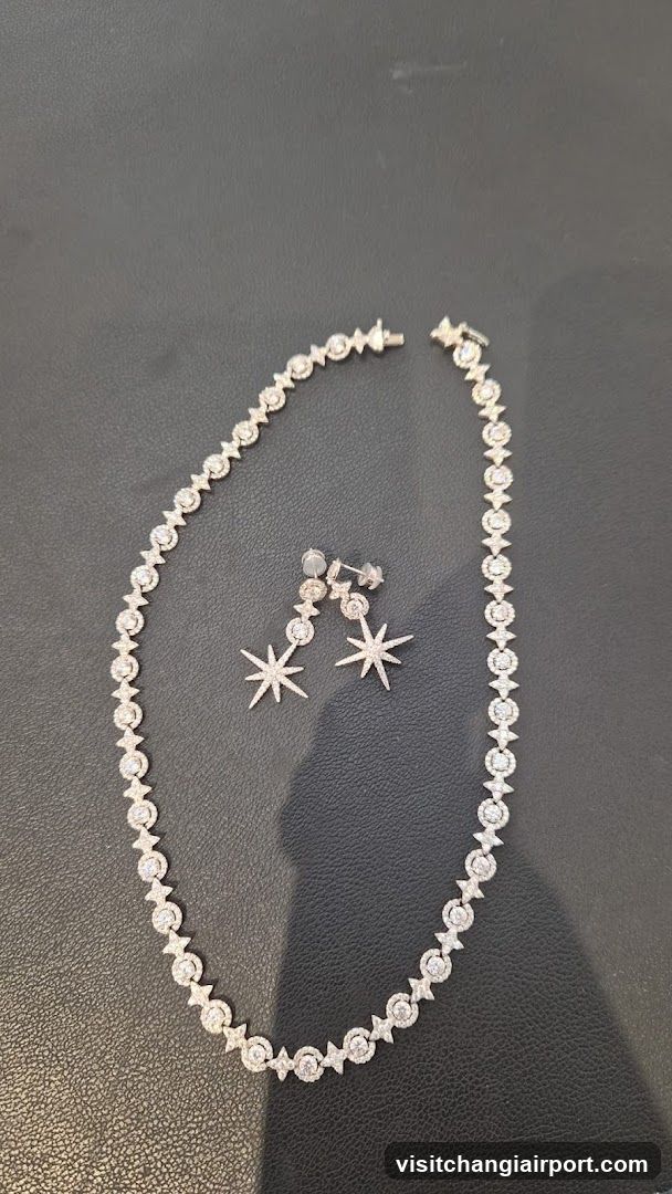 Jewelry Set with Star and Diamond Design