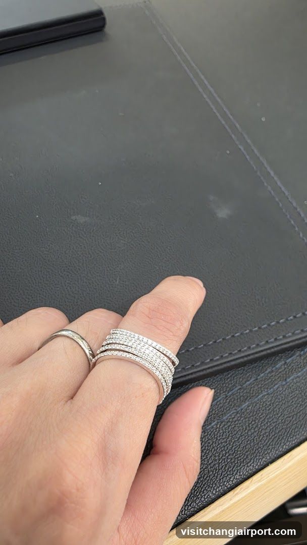 Hand with rings on fingers