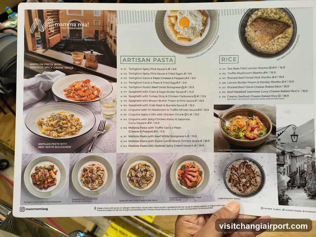 Mamma Mia! Menu