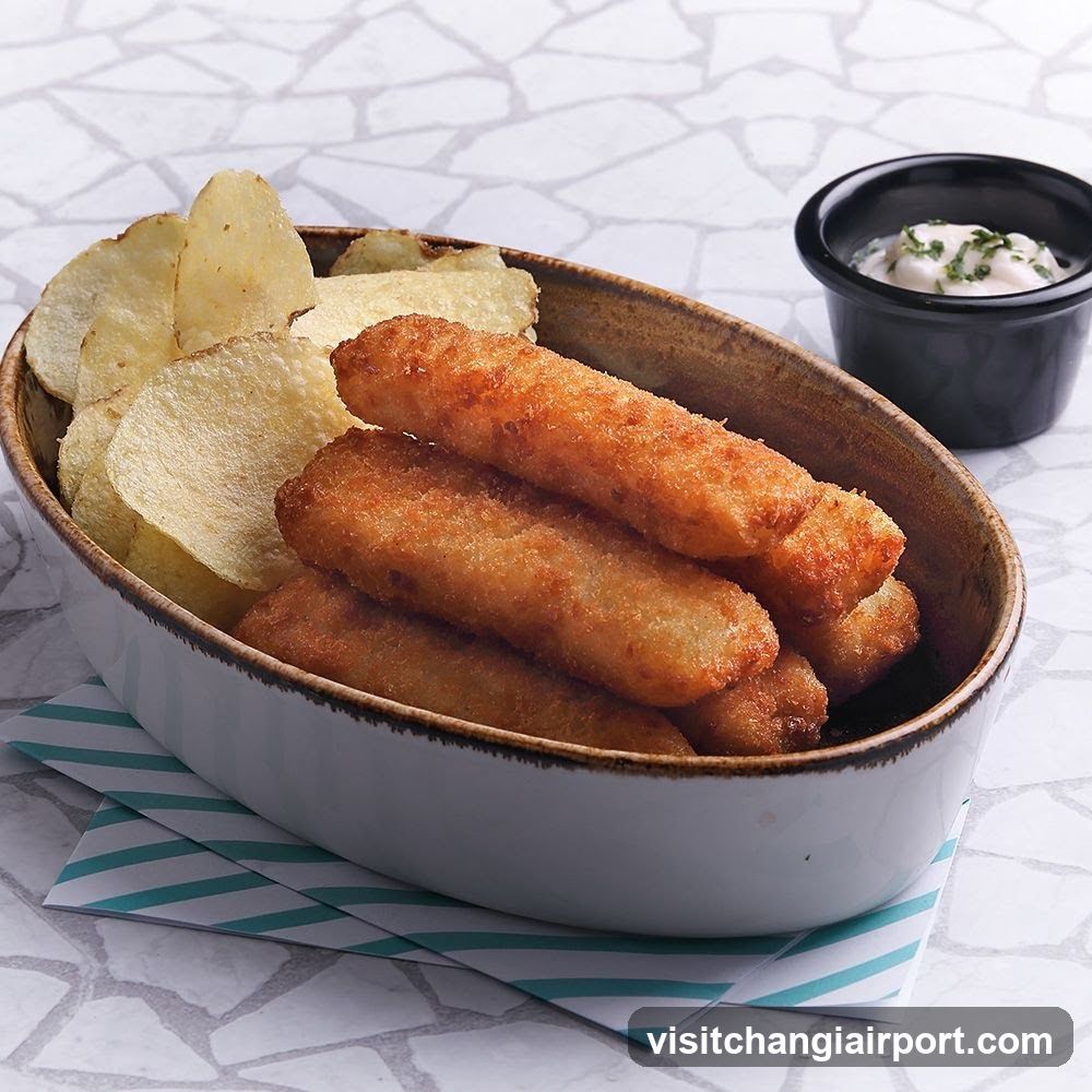 Fried Fish and Chips with Dip