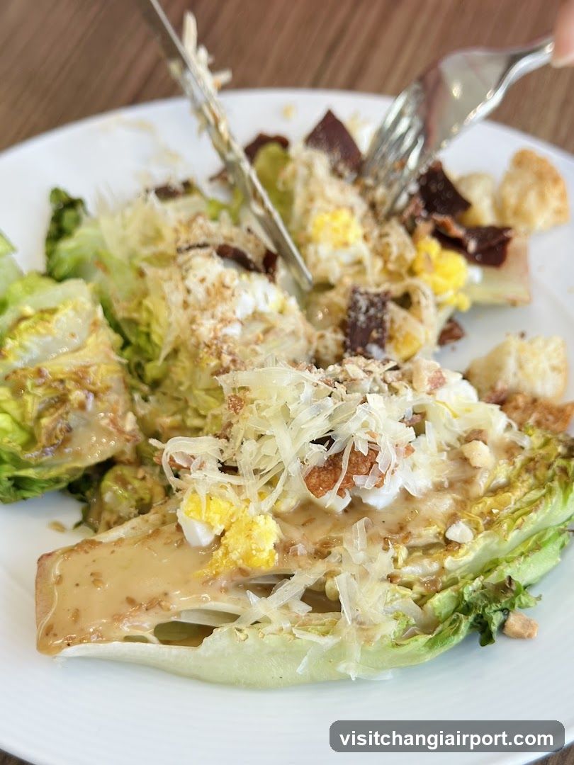 Caesar Salad with Croutons and Dressing