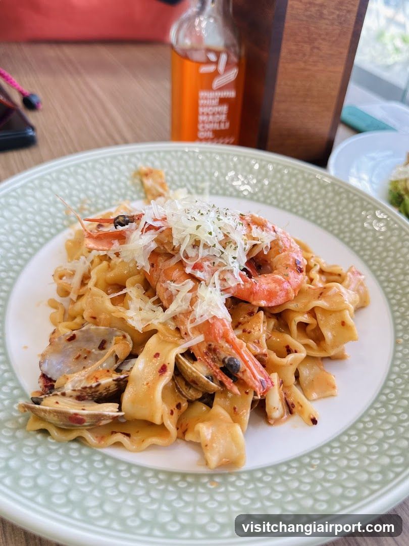 Shrimp and Clam Pasta with Chili Oil
