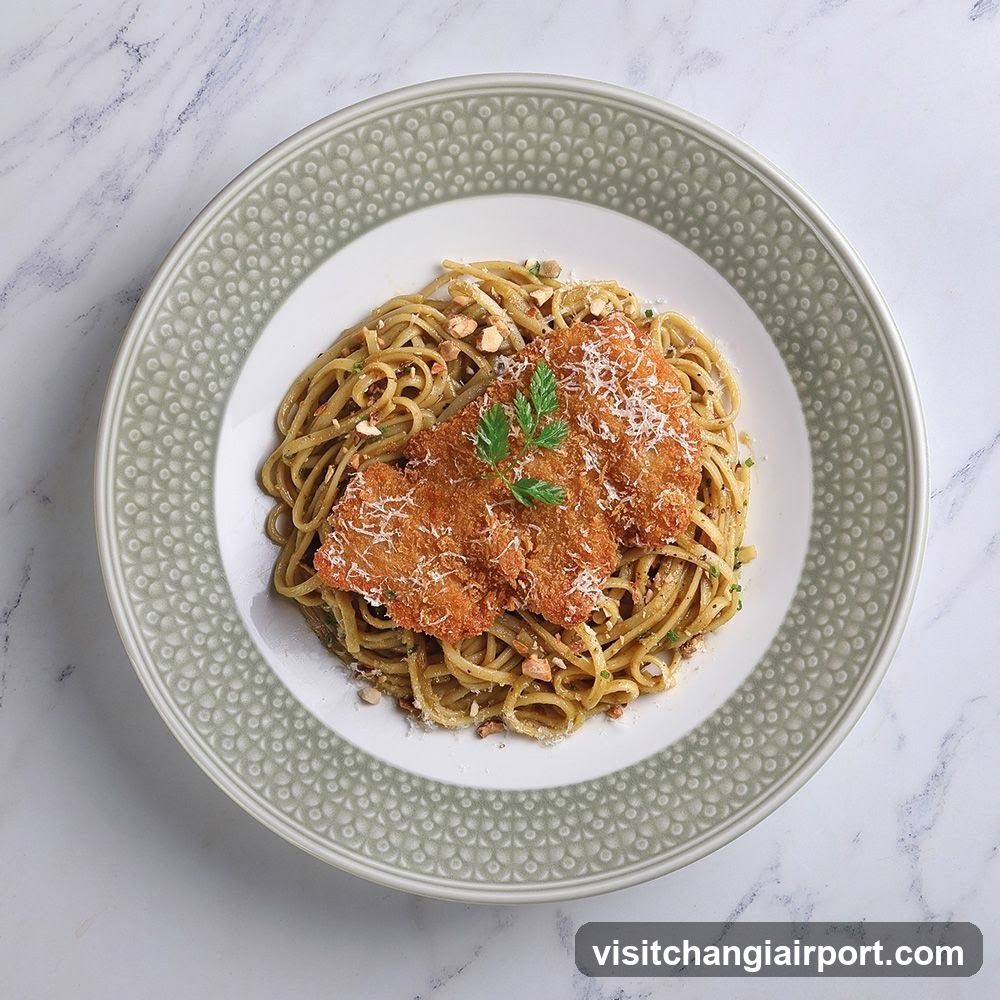 Pasta with Breaded Cutlet
