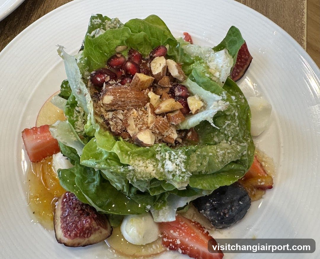 Fresh Salad with Fruits and Nuts
