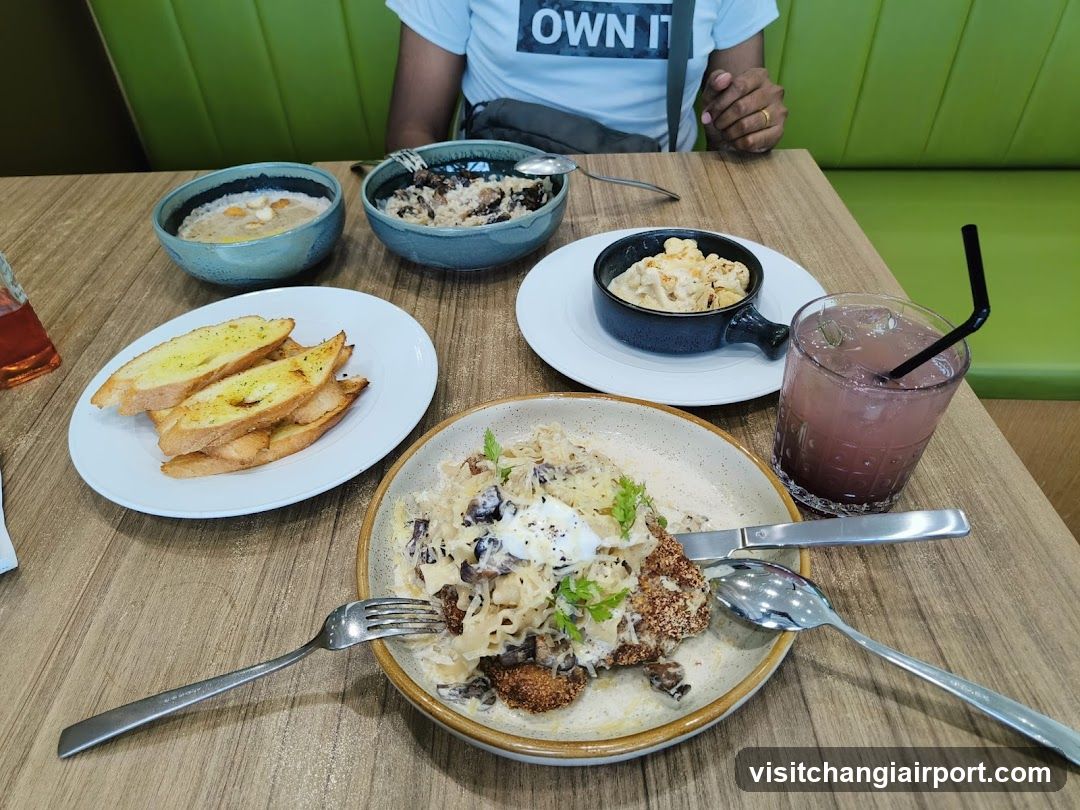 Dining Table with Pasta and Sides