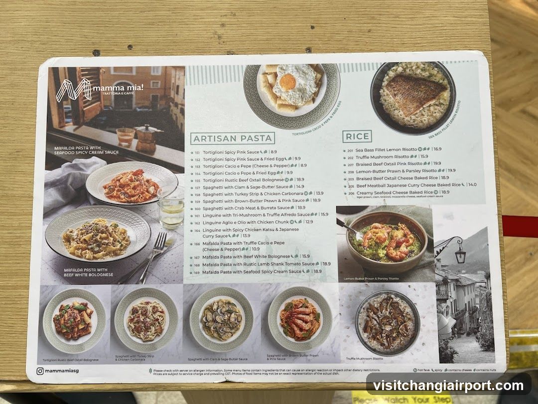 Mamma Mia! Artisan Pasta & Rice Menu
