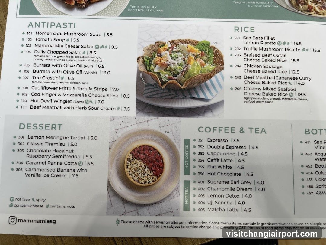 Mammamia Menu