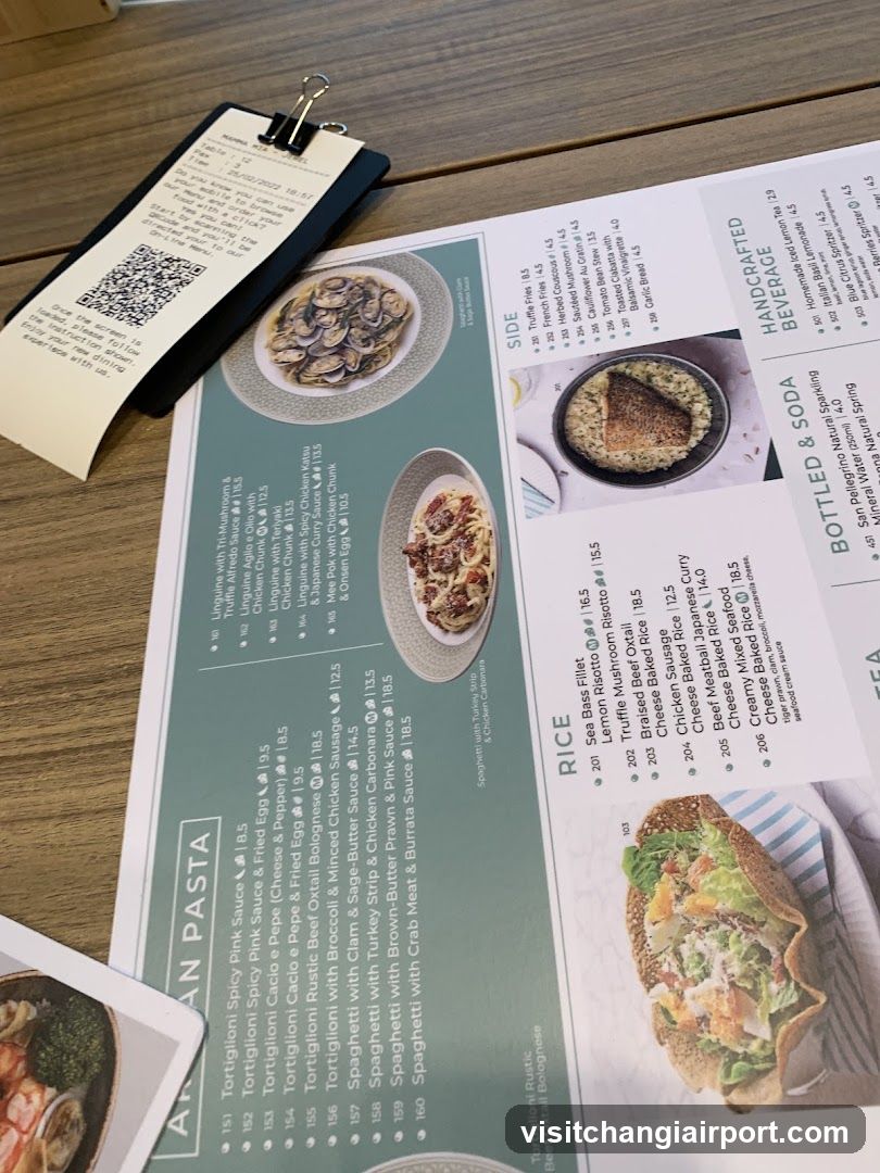 Table with Menu and Receipt