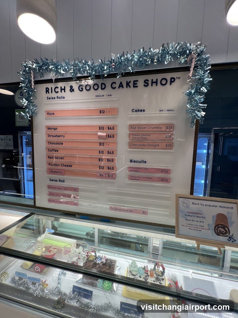 Rich & Good Cake Shop Menu Board