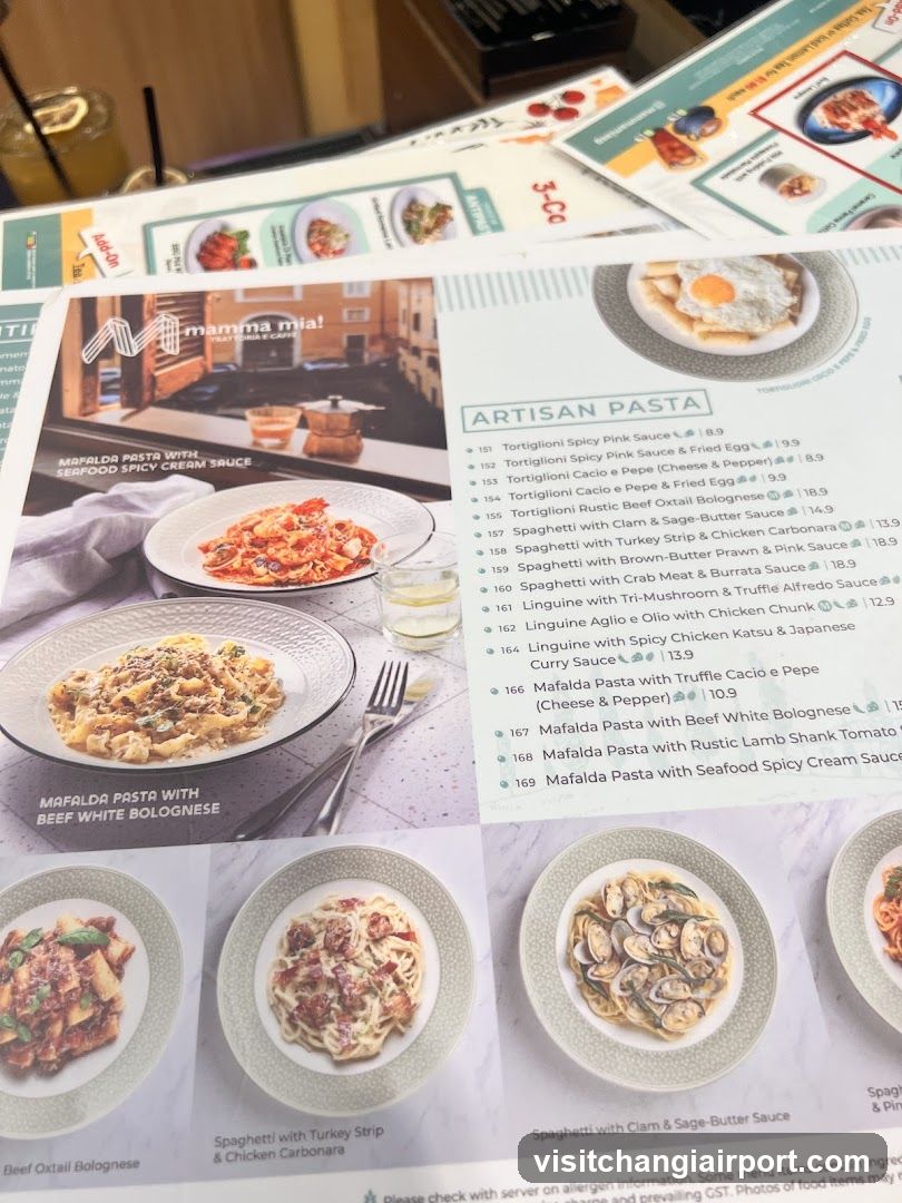 Mamma Mia! Restaurant Menu and Interior