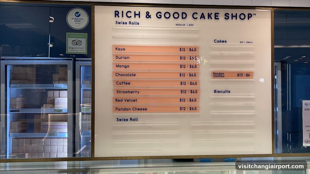 Rich & Good Cake Shop Menu Board