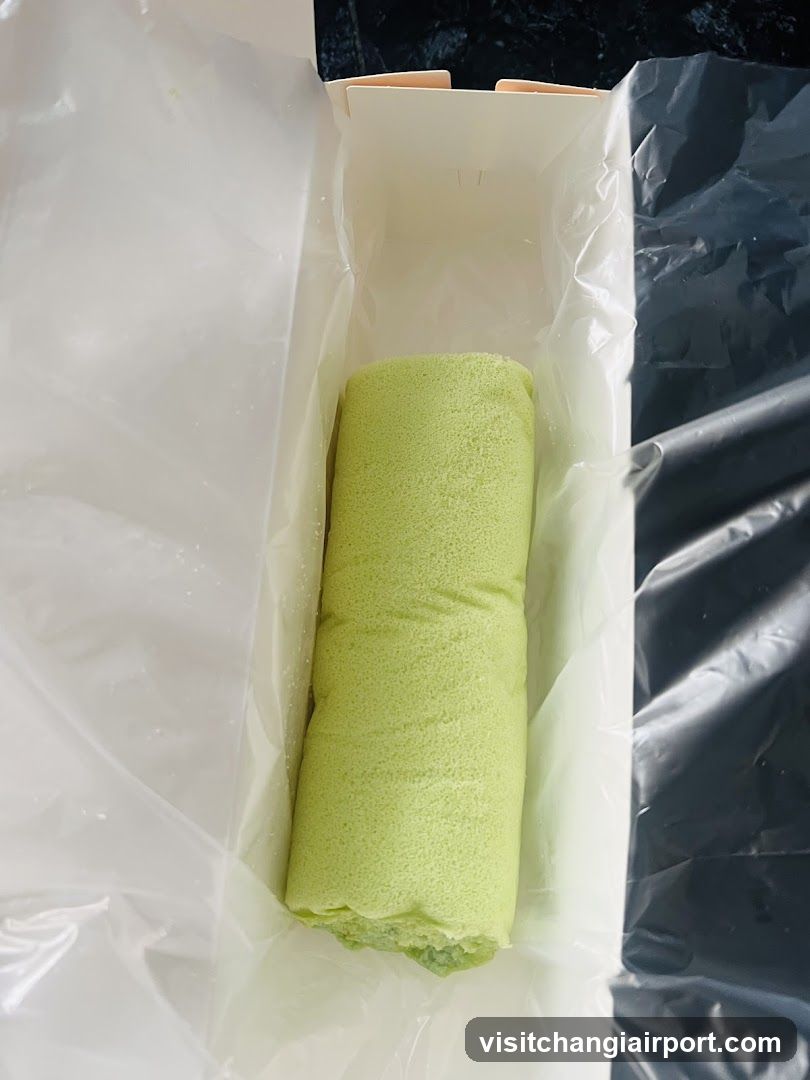 Green Roll Cake in Packaging