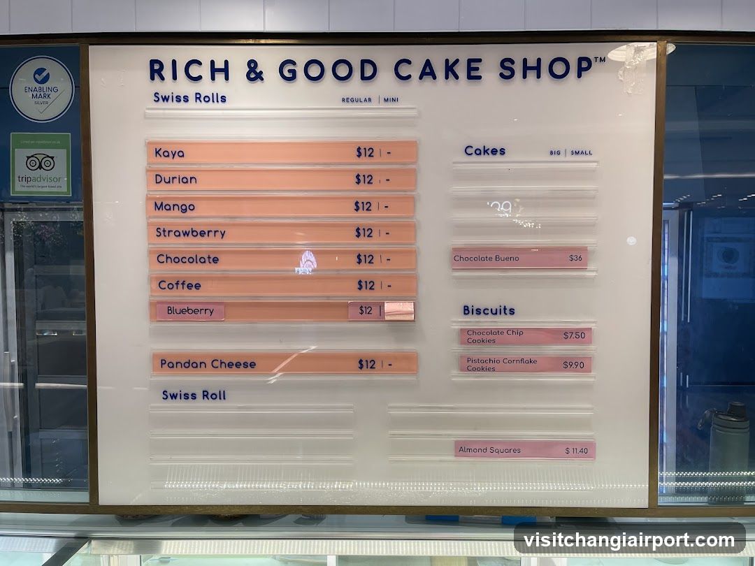 Rich & Good Cake Shop Menu Board