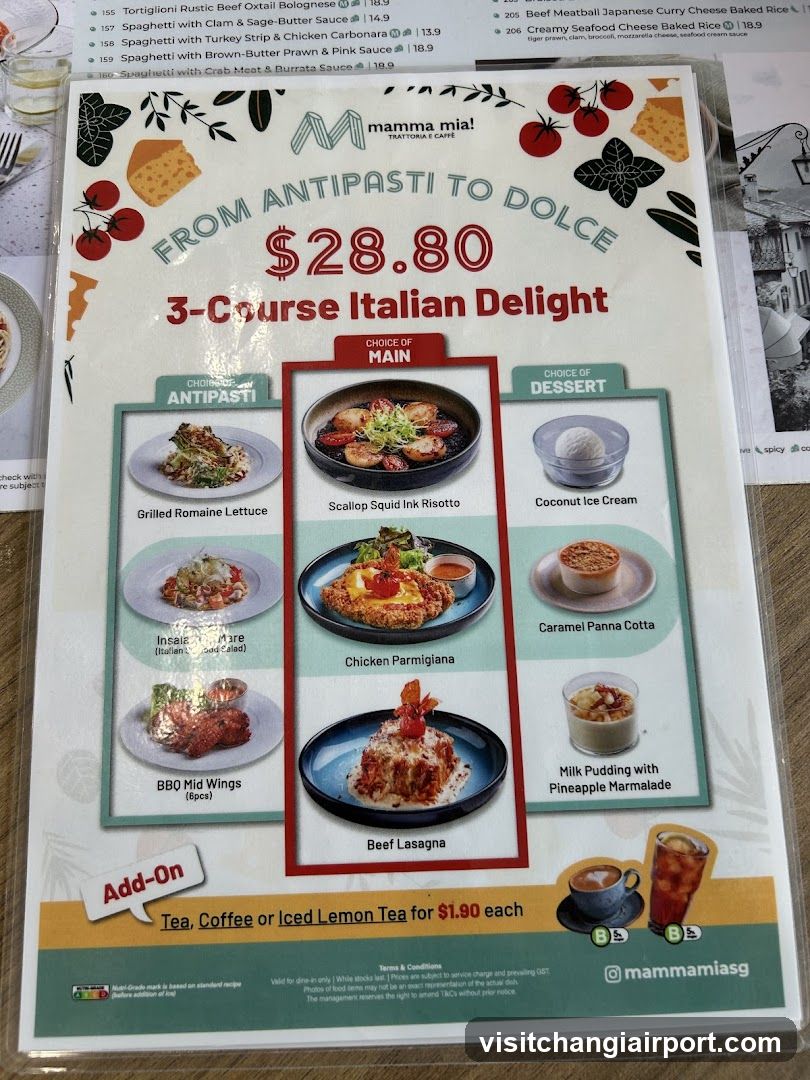 Mamma Mia! 3-Course Italian Delight Menu