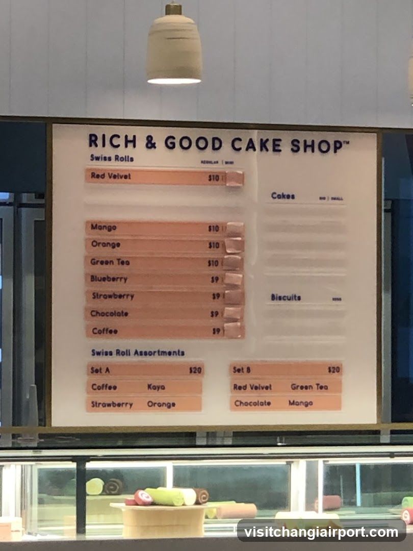 Rich & Good Cake Shop Menu Board