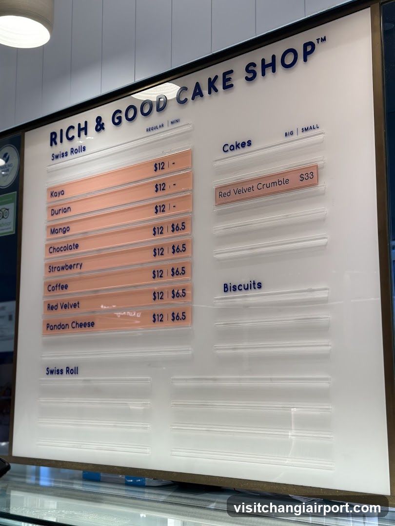 Rich & Good Cake Shop Menu Board