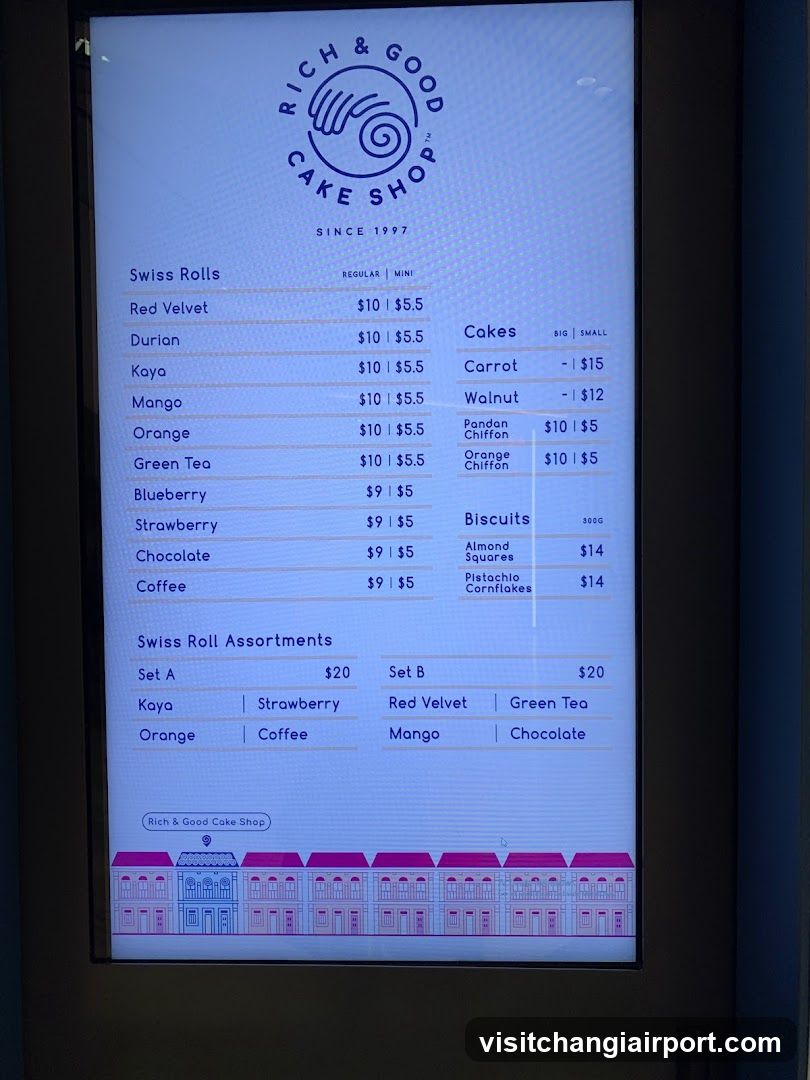 Rich & Good Cake Shop Menu Board